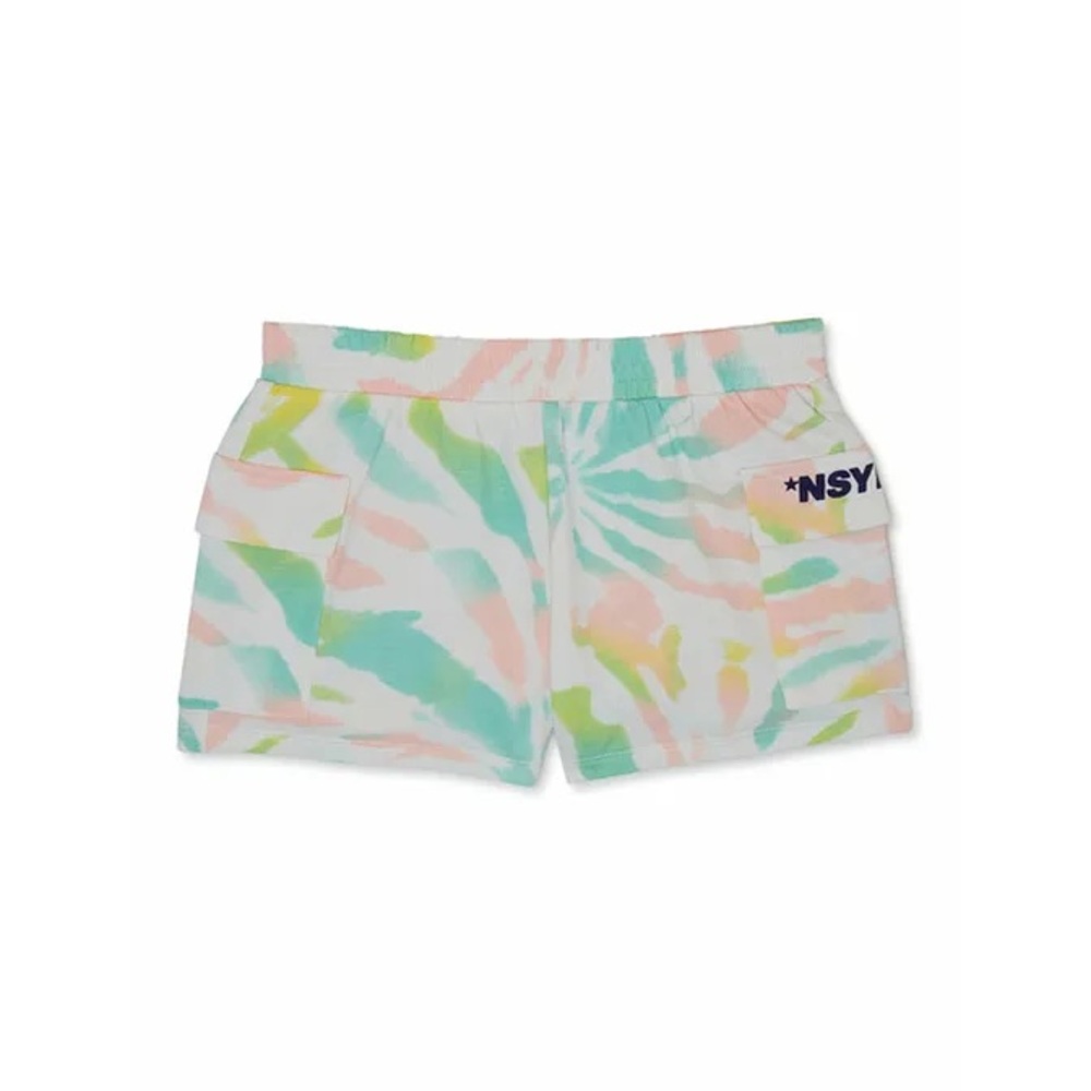 NWT NSYNC Girls Tie-Dye Band Shorts with Pockets